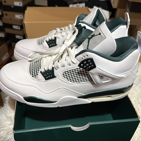 Jordan 4 Retro White/Oxidized Green-White size 14 - Picture 6 of 7